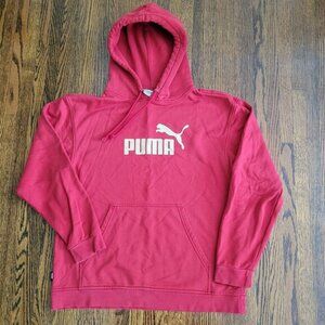 Puma Hoody Vintage Y2K Men's Size Small Red Hoodie Gold